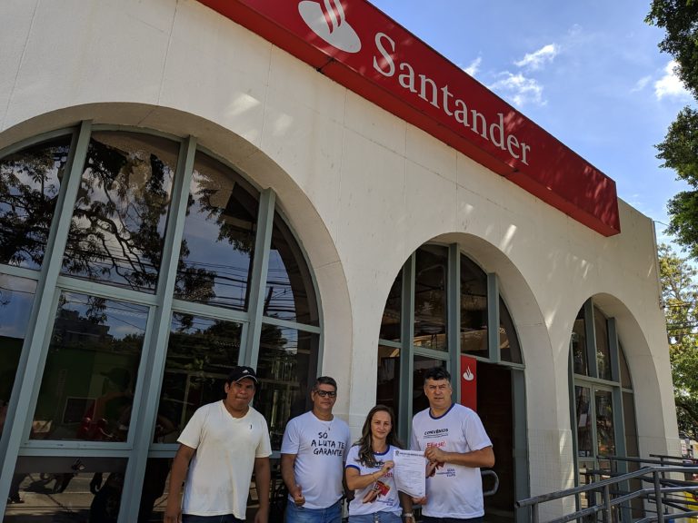 Leia mais sobre o artigo Sindicato notifica a agência do Santander