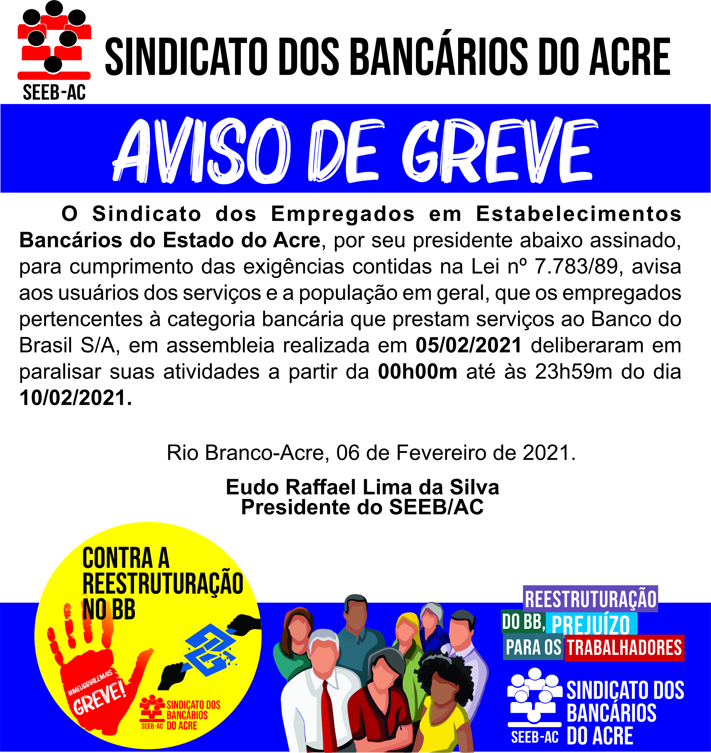 Leia mais sobre o artigo AVISO DE GREVE