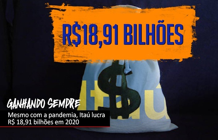 Você está visualizando atualmente Mesmo em meio a pandemia, Itaú lucra R$ 18,91 bilhões em 2020