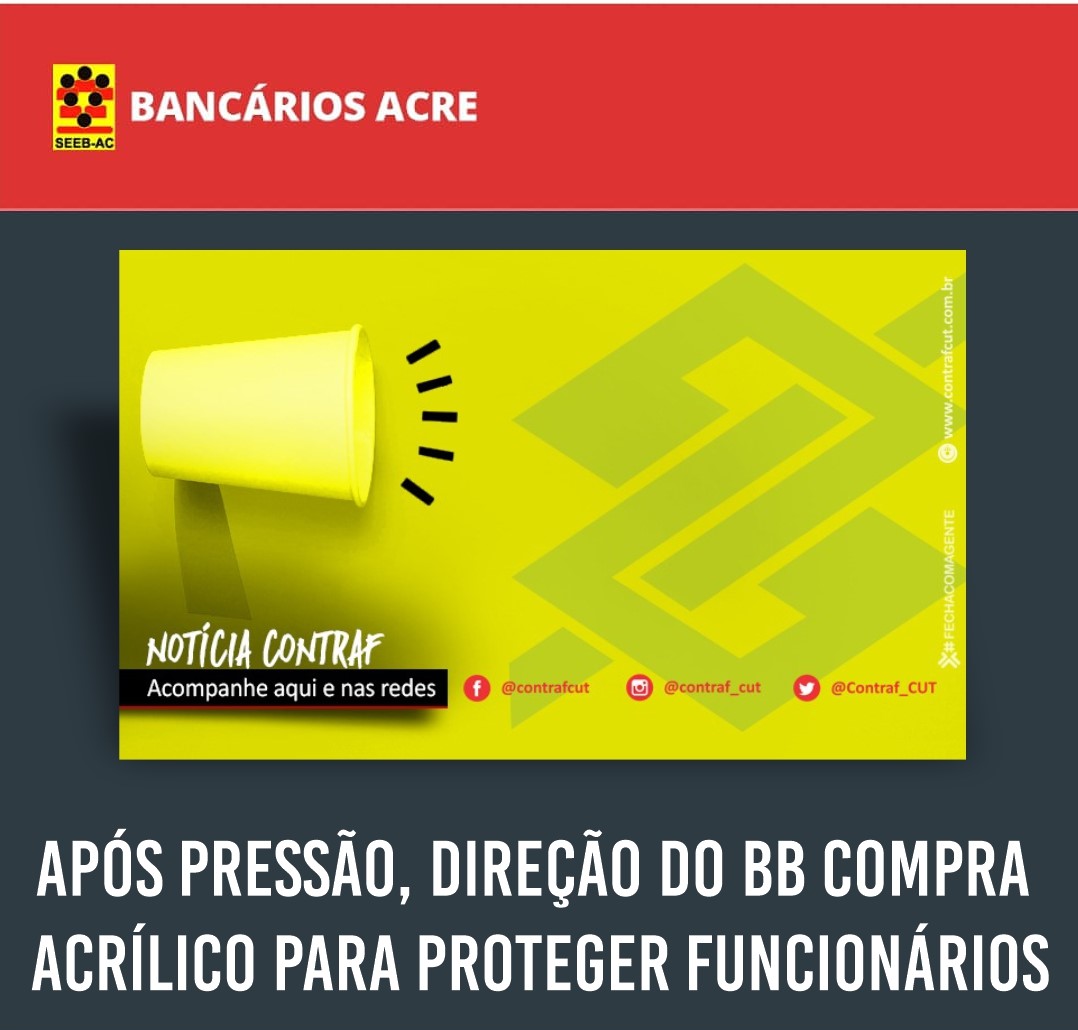 Você está visualizando atualmente Após pressão, direção do BB compra acrílico para proteger funcionários