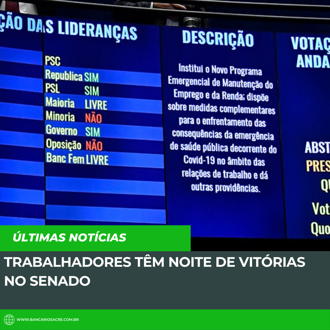 Você está visualizando atualmente Trabalhadores têm noite de vitórias no Senado