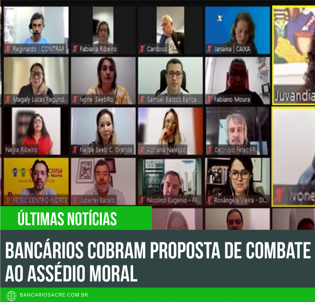 Você está visualizando atualmente Bancários cobram proposta de combate ao assédio moral