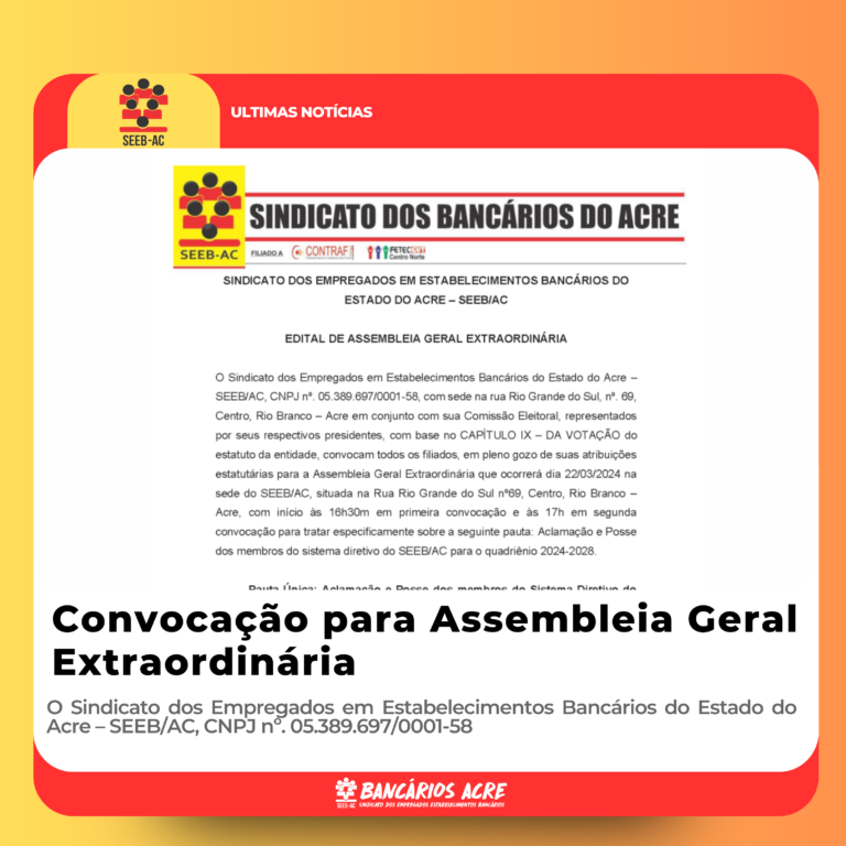 Leia mais sobre o artigo Convocação para Assembleia Geral Extraordinária