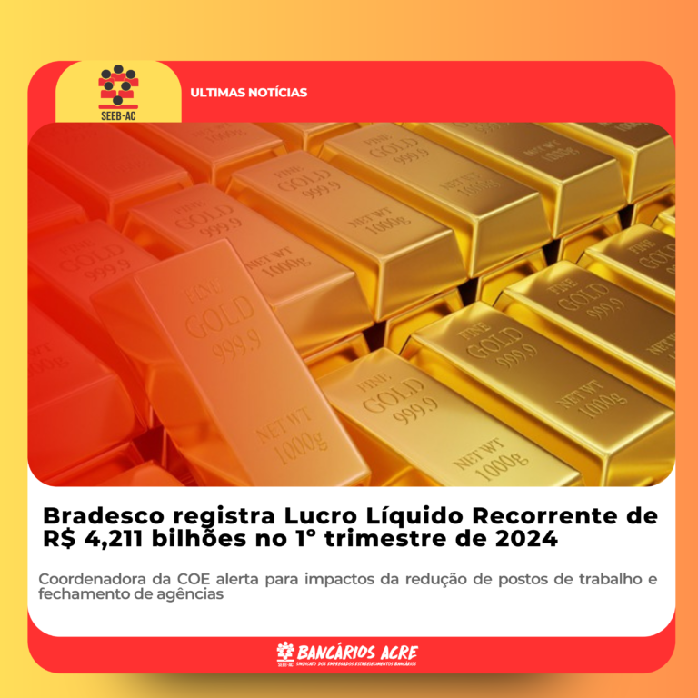 Leia mais sobre o artigo Bradesco registra Lucro Líquido Recorrente de R$ 4,211 bilhões no 1º trimestre de 2024