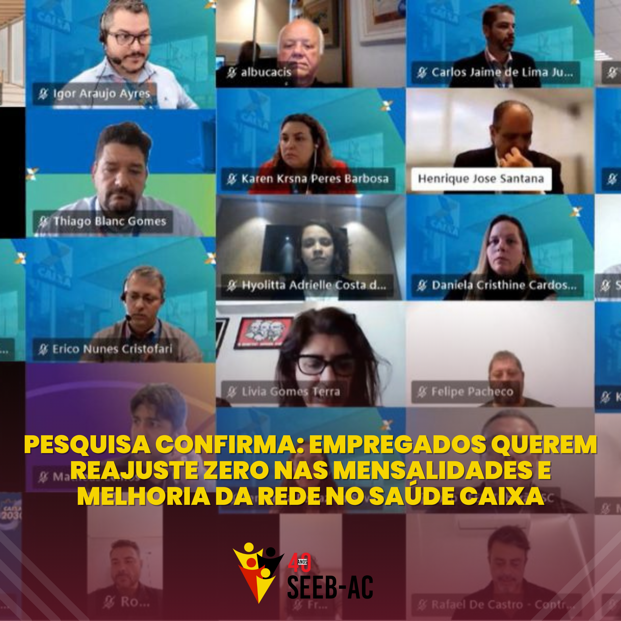 Leia mais sobre o artigo Pesquisa confirma: empregados querem reajuste zero nas mensalidades e melhoria da rede no Saúde Caixa