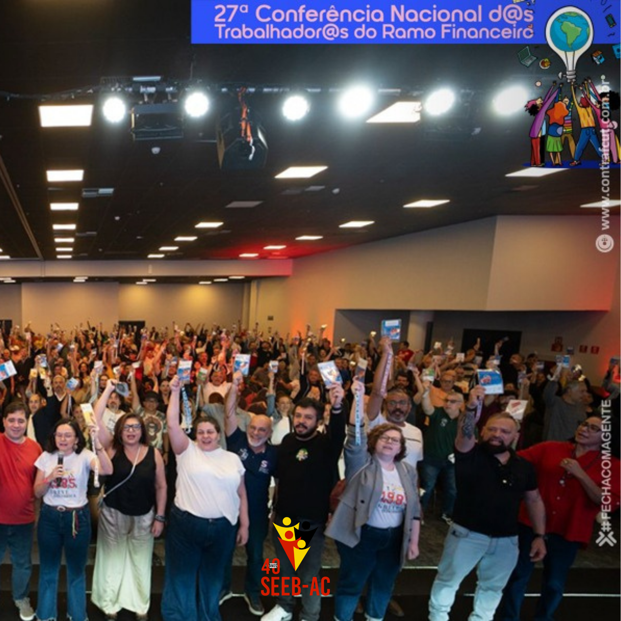 Você está visualizando atualmente Bancários definem resoluções em defesa da soberania nacional, da democracia e da categoria e ato em defesa do Banco do Brasil