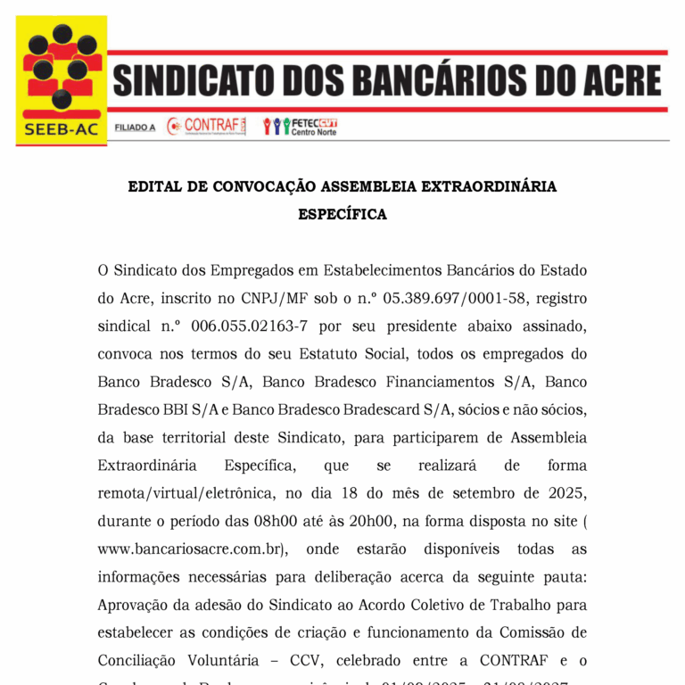 Leia mais sobre o artigo EDITAL DE CONVOCAÇÃO ASSEMBLEIA EXTRAORDINÁRIA ESPECÍFICA
