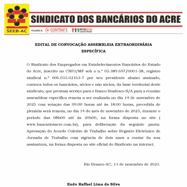 Leia mais sobre o artigo EDITAL DE CONVOCAÇÃO ASSEMBLEIA EXTRAORDINÁRIA ESPECÍFICA