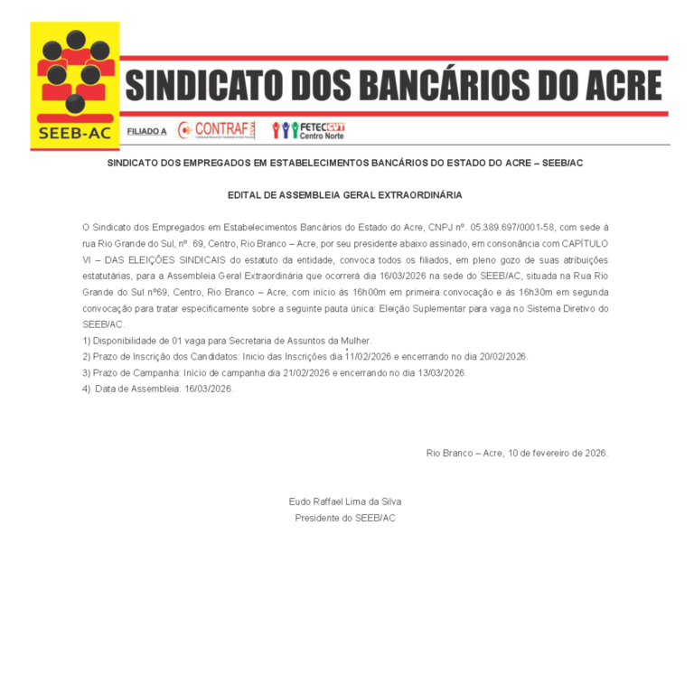 Leia mais sobre o artigo EDITAL DE ASSEMBLEIA GERAL EXTRAORDINÁRIA
