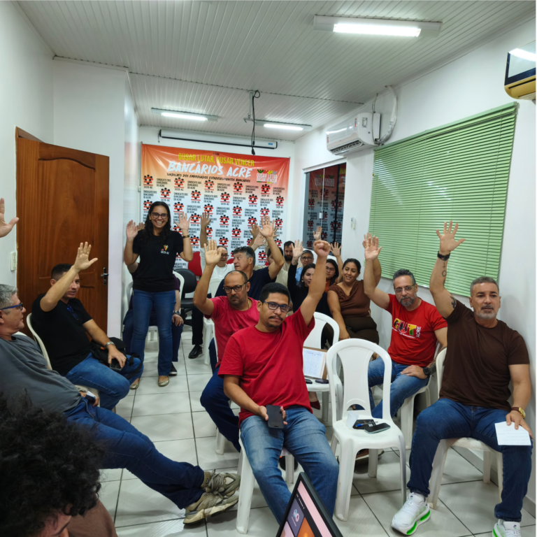 Leia mais sobre o artigo Bancários do Acre aprovam paralisação de 24 horas para o dia 20 de agosto