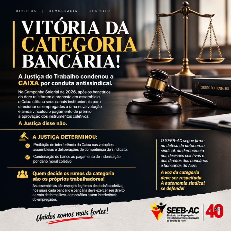 Leia mais sobre o artigo VITÓRIA DA CATEGORIA BANCÁRIA!